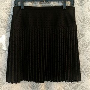 Jcrew black pleated and cut out diamond mini skirt